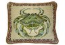 Crab Needlepoint Pillow