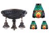 Peacock Design Tiffany ceiling fixture