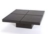 Black Slate Square Cocktail Table