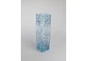 Tall Glass Vase with blownout daisies-Aquamarine