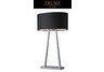 Empire 2 Light Table Lamp in Chrome with Oval Black Shade and Silver Liner