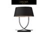Park East 2 Light Table Lamp in Chrome and Black with Oval Black Shade