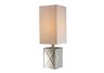 Ozwayo Mirrored Accent Lamp with Milano Pure White Shade