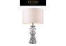 Madison Table Lamp in Clear Crystal with White Shade