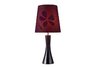 Cressona Table Lamp in Blackberry with Floral Purple Shade and Purple Liner