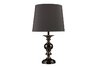 York Haven Table Lamp in Black Nickel with Slate Grey Shade and Dark Grey Liner