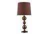 Dravos Table Lamp in Bronze and Coffee Plating with Chocolate Shade