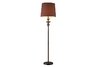 Dravos Floor Lamp in Bronze and Coffee Plating with Chocolate Shade