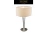 Hudson Table Lamp in Glacier Silver with Textured Beige Linen Shade and Diffuser