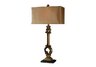 Dresden Table Lamp in Anatol Gold with Meadavale Taupe and Cream Liner