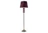 Vidrio Floor Lamp in Brushed Steel and Plum Blown Glass with Plum and Black Flocking Shade with Lila