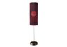 Vienna Table Lamp in Black Chrome with Plum Laser Cut Faux Silk Shade with Cerise Underlay
