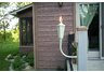 Pair of sandstone die cast aluminum patio sconce torches