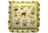 Old World Deer in Garden Needlepoint Pillow