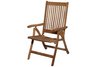 teak chair with reclining back