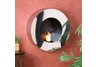 Round Stainless Steel Wall Mount Gel Fuel Sconce