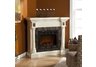 Carrington Faux Slate Convertible Ivory Electric Fireplace