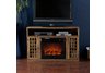 Fairfax Media Weathered Oak Electric Fireplace