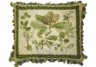 Fern and Bamboo Needlepoint Pillow