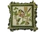 Fern and Bamboo Needlepoint Pillow