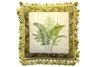 Fern and Butterfly Needlepoint Pillow