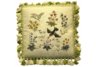 Finest Petit Point Bird and Flowers Needlepoint Pillow