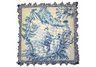 Blue Chinese Fishman Needlepoint Pillow