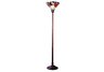 Floral Design Tiffany Torchiere w/Bronze finish