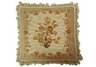 Vintage Floral Needlepoint Pillow
