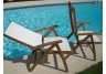 Florida Reclining Teak Sling Chair