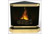 Freemont Corner SunJel Stove with Split Cedar Log &amp; Brass Trim
