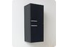 Fresca Black Bathroom Linen Side Cabinet w/ 2 Storage Areas