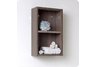 Fresca Gray Oak Bathroom Linen Side Cabinet w/ 2 Open Storage Areas