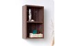 Fresca Walnut Bathroom Linen Side Cabinet w/ 2 Open Storage Areas