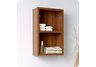 Fresca Teak Bathroom Linen Side Cabinet w/ 2 Open Storage Areas