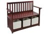 Classic Espresso Storage Bench with Bins