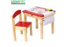 Art Table & Chair Set Red