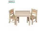 Doll Table and Chair Set - Natural