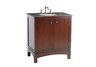 Charleston Single Sink Vanity with Baltic Brown Granite Top