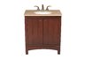 Charleston Single Sink Vanity with Cream Marfil Marble Top