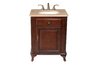 Lucy Single Sink Vanity with Travertine Marble Top