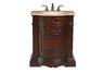 Catherine Single Sink Vanity with Travertine Marble Top
