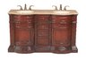 Catherine Double Sink Vanity with Travertine Marble Top