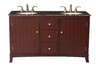 Alexis Double Sink Vanity with Baltic Brown Granite Top