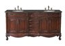 Saturn Double Sink Vanity with Baltic Brown Granite Top