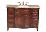 Yorktown Single Sink Vanity with Travertine Marble Top