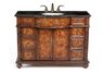 Amelia Single Sink Vanity with Black Galaxy Granite Top