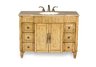 Christine Single Sink Vanity with Travertine Marble Top