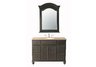 Alvina Single Sink Vanity with Travertine Marble Top and Mirror