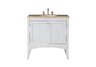 Alyssa Single Sink Vanity with Travertine Marble Top